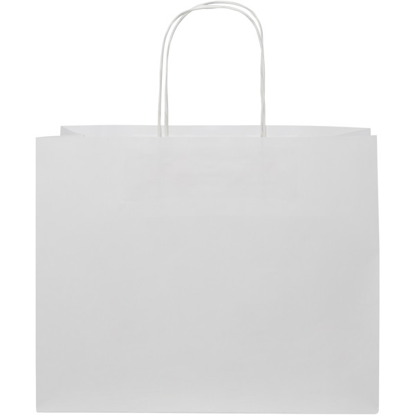 Kraft 120 g/m2 paper bag with twisted handles - large - White