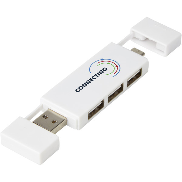 Mulan dual USB 2.0 hub - White