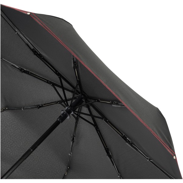 21" skládací deštník Stark-mini s automatickým otvíráním/skládáním - Červená s efektem námrazy