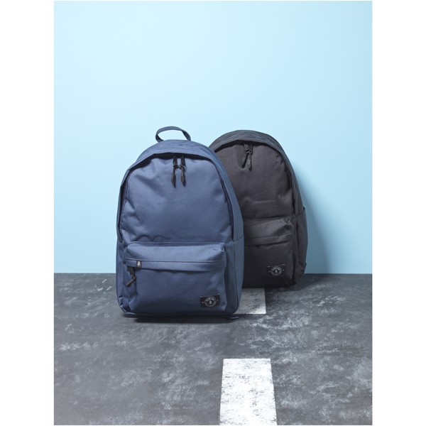Vintage 13" RPET laptop backpack - Solid black