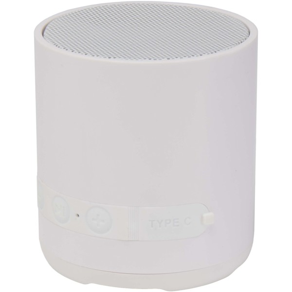 Hunor 3W recycled plastic wireless speaker - White