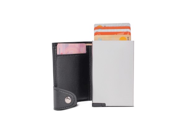 RFID card holder with wallet - Black / Silver