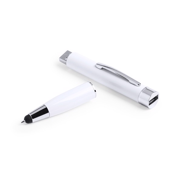 Power Bank Stylus Touch Ball Pen Solius - White