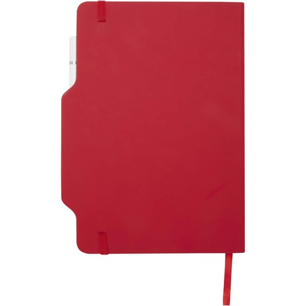 Nexus A5 hard cover notebook with pen and pencil combo (black ink) - Red