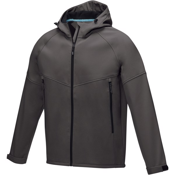 Coltan men’s GRS recycled softshell jacket - Storm grey / L