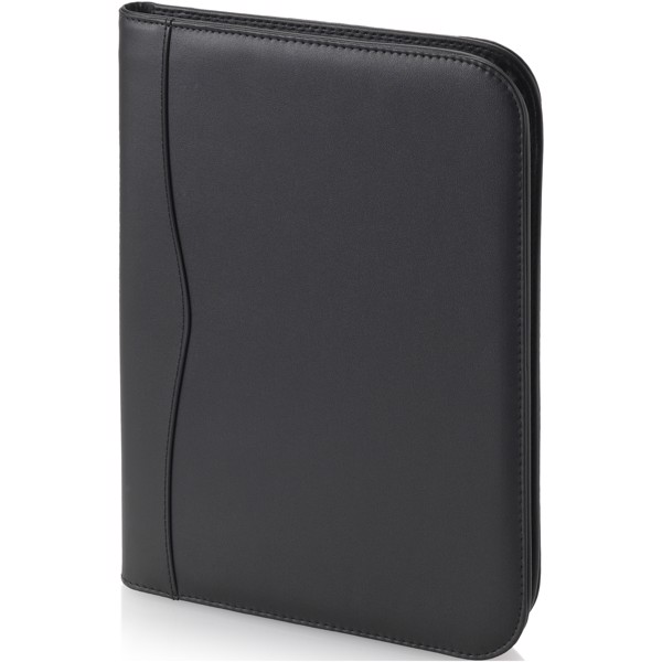 Ebony A4 zippered portfolio - Black