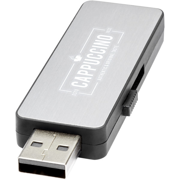 Light-up USB white light - Solid black / Silver / White / 1GB