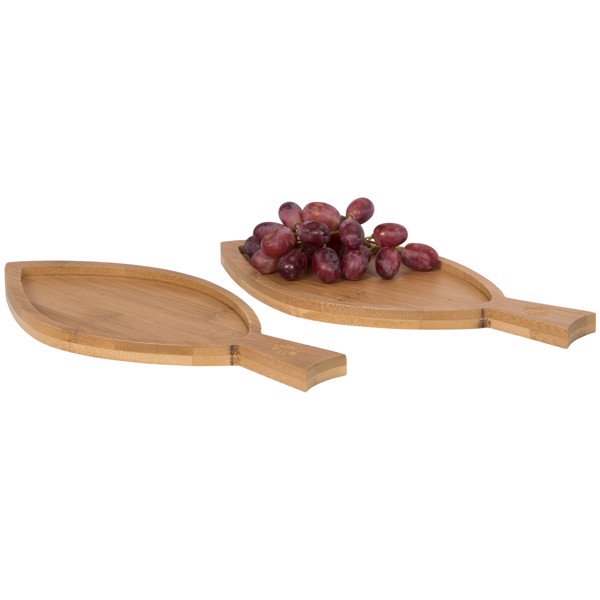 Anna 2-piece bamboo amuse set in fish shape