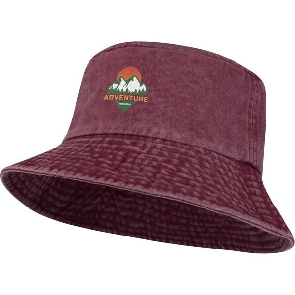 Mitica washed sun hat - Burgundy