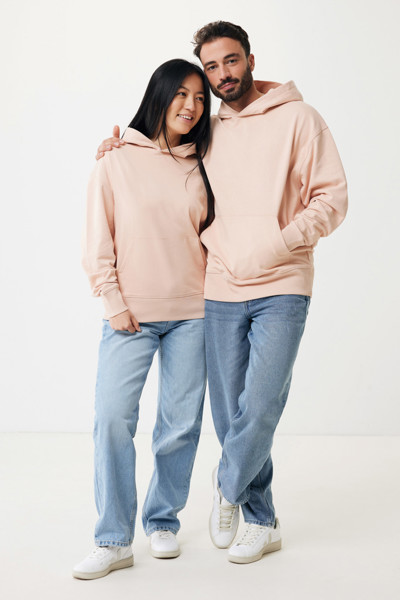 IQONIQ Yoho recycled cotton relaxed hoodie - Peach Nectar / L