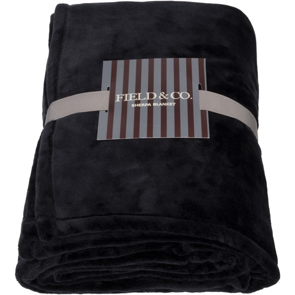 Pléd Mollis z hustého plyše v nadměrné velikosti - Černá