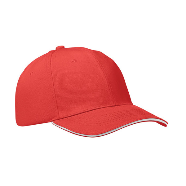 6 panel baseball cap Buffalo - White / Red