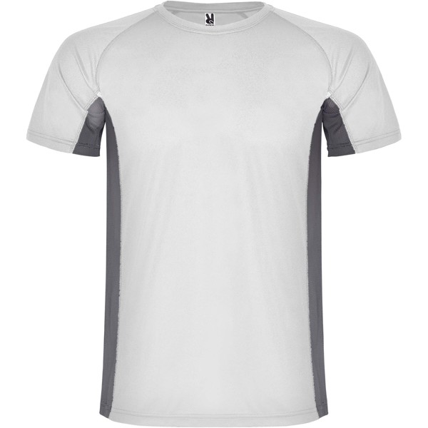 Shanghai short sleeve men's sports t-shirt - White / Dark Lead / roly-2XL