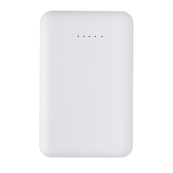 5.000 mAh wireless charging pocket powerbank - White