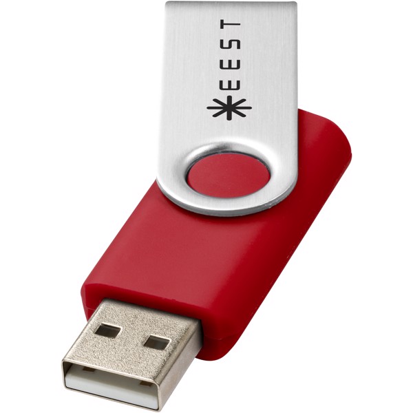 USB disk Rotate-basic, 16 GB - Červená s efektem námrazy