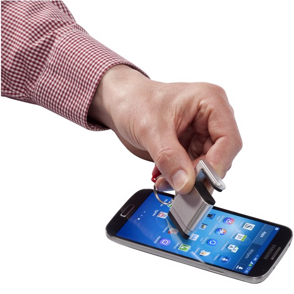 Gogo screen cleaner and smartphone holder - Silver / Red