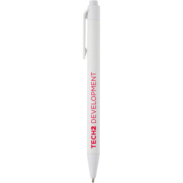 Fabianna crush paper ballpoint pen (black ink) - White