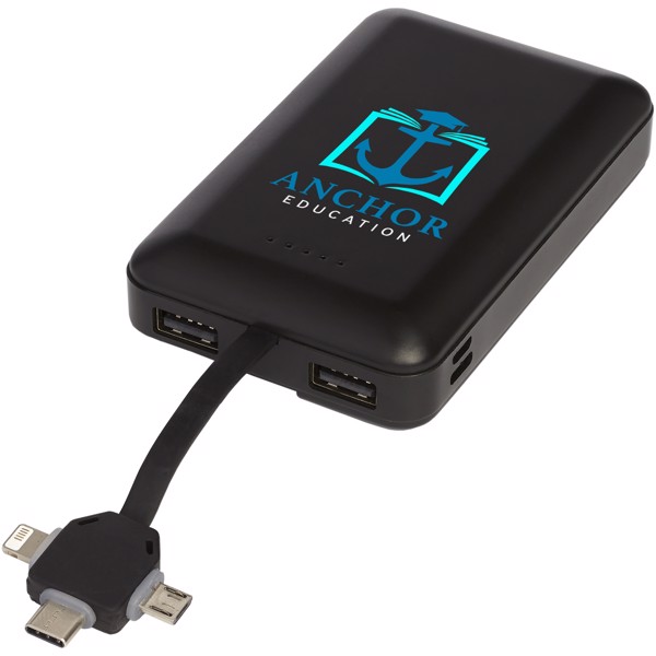 Batería externa inalámbrica de 10,000 mAh con cable 3 en 1 "Kano"