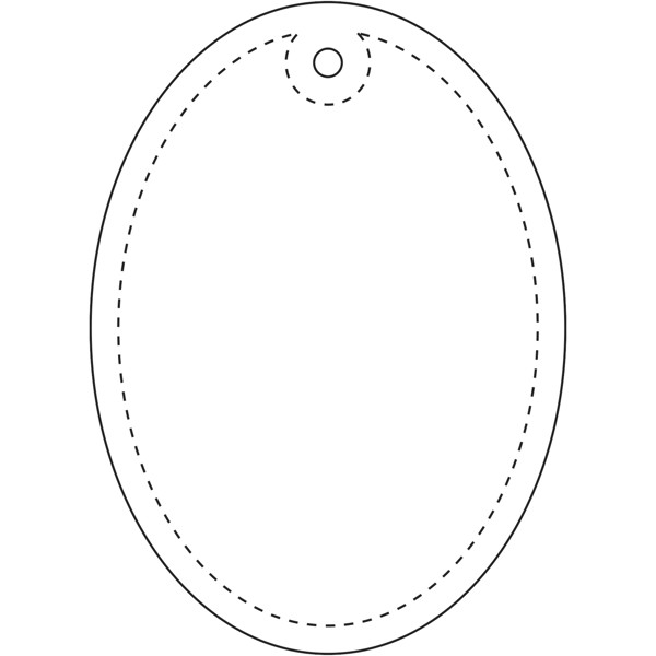 RFX™ H-12 oval reflective PVC hanger - White