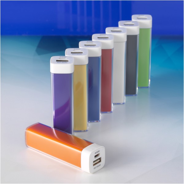Powerbanka Flash, 2 200 mAh - Červená s efektem námrazy