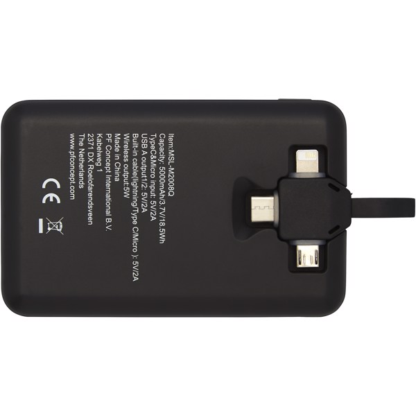 Batería externa inalámbrica de 5000 mAh con cable 3 en 1 "Kano"