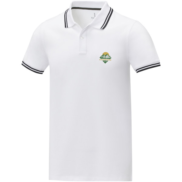 Amarago short sleeve men's tipping polo - White / XS