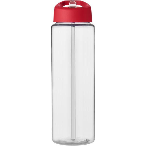 H2O Vibe 850 ml sportovní lahev s víčkem s hubičkou - Průhledná / Červená s efektem námrazy