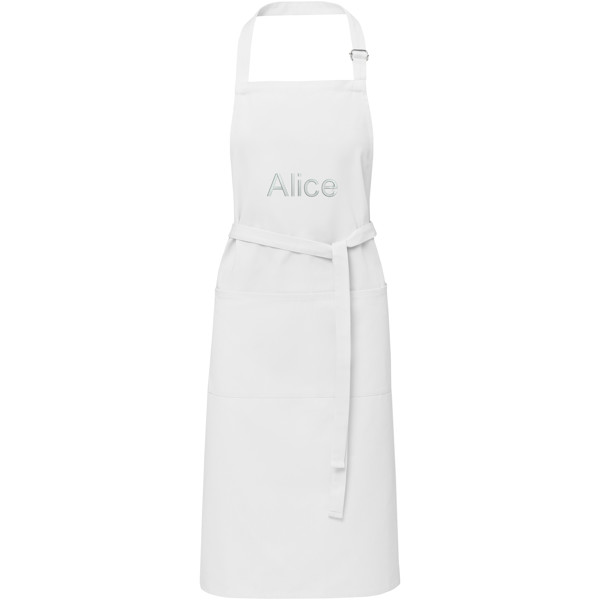 Andrea 240 g/m² apron with adjustable neck strap - White
