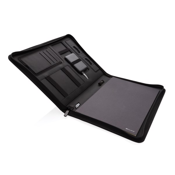 Air 5W wireless charging portfolio A4 w/ 5000 mAh powerbank - Grey